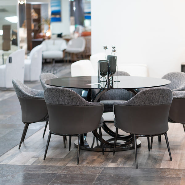 Modrest Cora Modern Grey Fabric & Leatherette Dining Chair Model VGCSCH-19005-GRY-DC