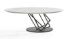 Modrest Corbett Modern High Gloss White With Frosted Glass Dining Table Model VGVCT1920-3