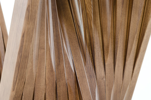 Modrest Corbin Mid Century Walnut & Glass Dining Table Model VGCSDT-1571