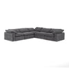 Divani Casa Corinth Modern Dark Gray Fabric Sectional Sofa With 3 Power Recliners Model VGKM-KM.920-CHAR