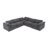 Divani Casa Corinth Modern Dark Gray Fabric Sectional Sofa With 3 Power Recliners Model VGKM-KM.920-CHAR