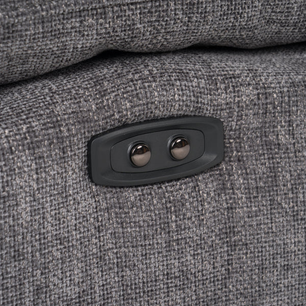 Divani Casa Corinth Modern Dark Gray Fabric Sectional Sofa With 3 Power Recliners Model VGKM-KM.920-CHAR