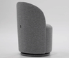 Correa Modern Grey Fabric Swivel Dining Chair