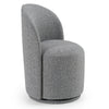 Correa Modern Grey Fabric Swivel Dining Chair