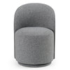 Correa Modern Grey Fabric Swivel Dining Chair