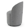 Correa Modern Grey Fabric Swivel Dining Chair