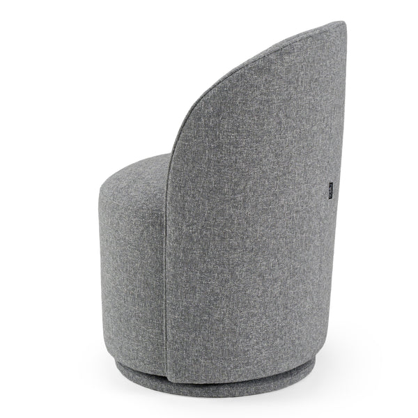 Correa Modern Grey Fabric Swivel Dining Chair