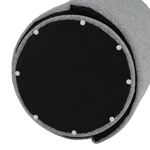 Correa Modern Grey Fabric Swivel Dining Chair