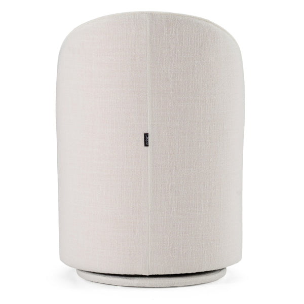 Modrest Correa Modern White Fabric Swivel Dining Chair Model VGKK-KF.Y1179-WHT