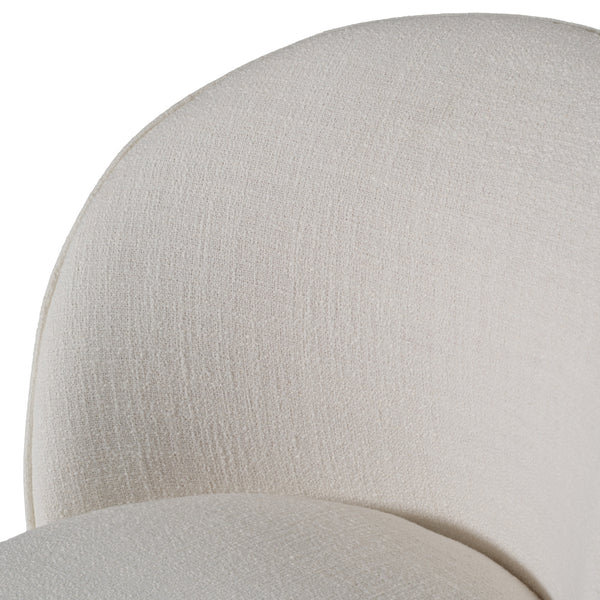 Modrest Correa Modern White Fabric Swivel Dining Chair Model VGKK-KF.Y1179-WHT