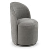 Correa Modern Dove Grey Fabric Swivel Dining Chair