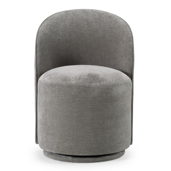 Modrest Correa Modern Dove Grey Fabric Swivel Dining Chair Model VGKK-KF.Y1179-DOVE