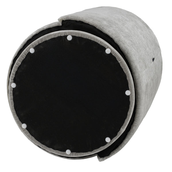 Correa Modern Dove Grey Fabric Swivel Dining Chair