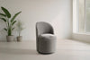 Correa Modern Dove Grey Fabric Swivel Dining Chair