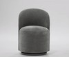 Modrest Correa Modern Dove Grey Fabric Swivel Dining Chair Model VGKK-KF.Y1179-DOVE