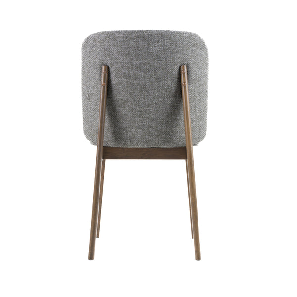 Costello Mid-Century Modern Grey Fabric + Wenge Dining Chair (Set of 2)