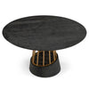 Modrest Cotopaxi Modern Charcoal & Brass Round Dining Table Model VGNR-NI90202