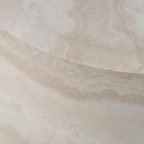 Modrest Cozad Modern Faux Travertine Round End Table Model VGVC-ET25093