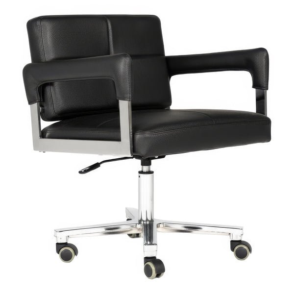 Craig Modern Black Bonded Leather Office Chair