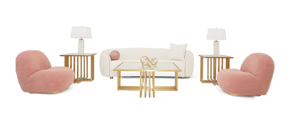 Modrest Crestone Modern Pink Sherpa Accent Chair Model VGMFOC-251-PINK-CH