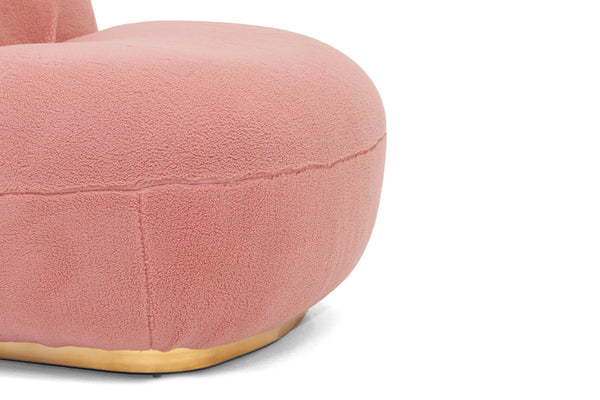 Modrest Crestone Modern Pink Sherpa Accent Chair Model VGMFOC-251-PINK-CH