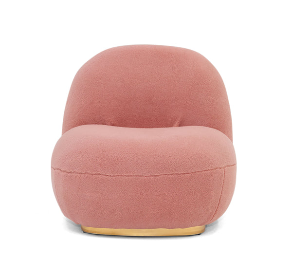 Modrest Crestone Modern Pink Sherpa Accent Chair Model VGMFOC-251-PINK-CH