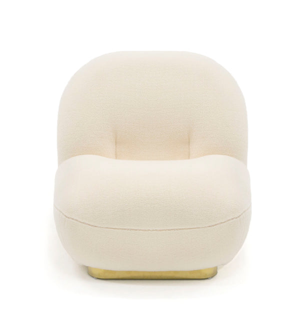 Modrest Crestone Modern White Sherpa Accent Chair Model VGMFOC-251-WHT-CH