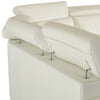 Crosby Italian Modern White Leather Sectional Sofa