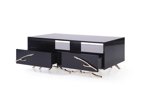 Modrest Legend Modern Black & Gold Coffee Table Model VGVCCT8111-BLK