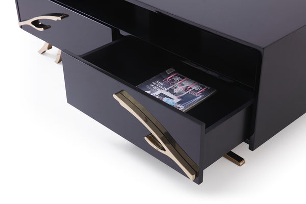Modrest Legend Modern Black & Gold Coffee Table Model VGVCCT8111-BLK