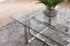 Modrest Valiant Modern Glass & Stainless Steel Coffee Table Model VGVCCT856