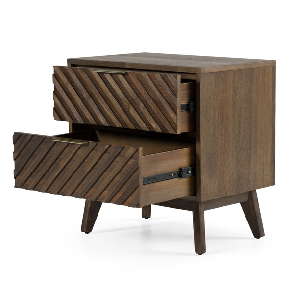 Daisy Mid-Century Dark Acacia Nightstand