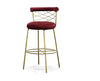 Modrest Dakin Modern Glam Red & Gold Barstool Model VGEUMC-9700CH-BS