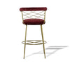 Modrest Dakin Modern Glam Red & Gold Barstool Model VGEUMC-9700CH-BS