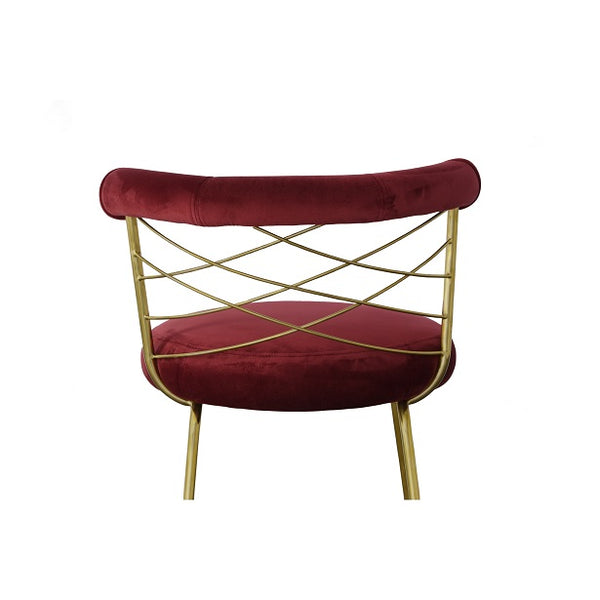 Modrest Dakin Modern Glam Red & Gold Barstool Model VGEUMC-9700CH-BS