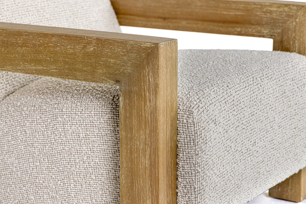 Modrest Dalhart Modern Beige Fabric & Grey Wash Wood Accent Chair Model VGMY-2813-BGE