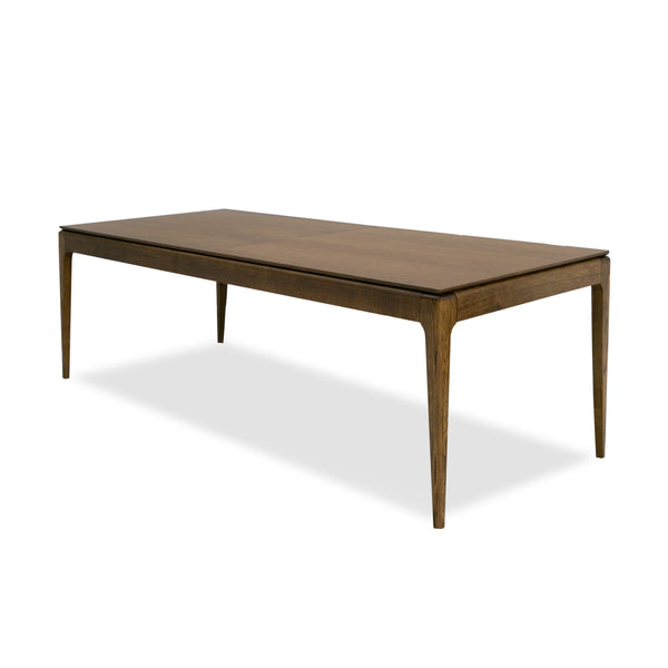 Modrest Dallas Mid Century Modern Brown Oak Extendable Dining Table Model VGME-121256-DT