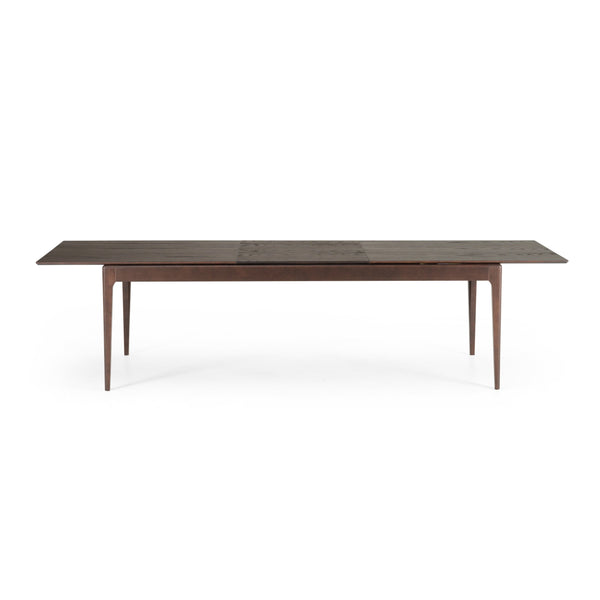 Modrest Dallas Mid Century Modern Brown Oak Extendable Dining Table Model VGME-121256-DT