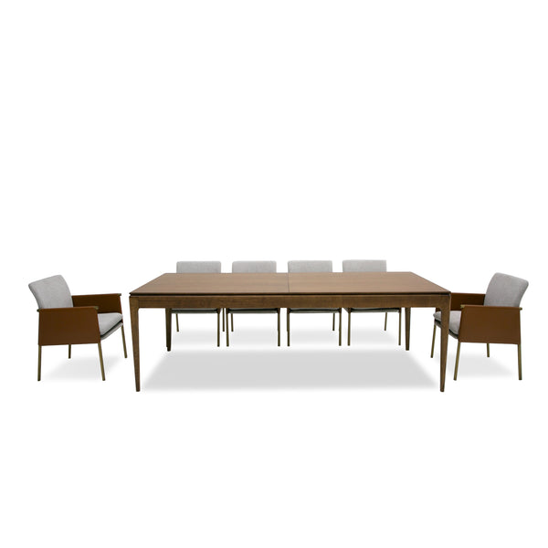 Modrest Dallas Mid Century Modern Brown Oak Extendable Dining Table Model VGME-121256-DT