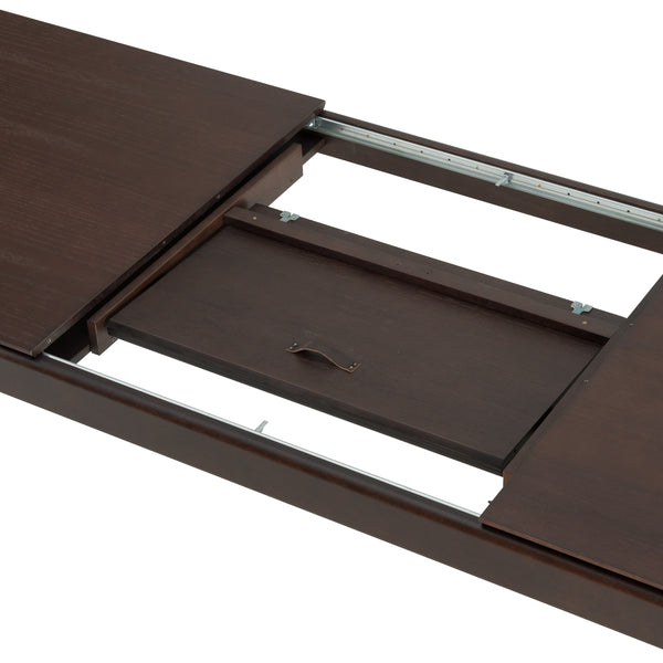 Modrest Dallas Mid Century Modern Brown Oak Extendable Dining Table Model VGME-121256-DT