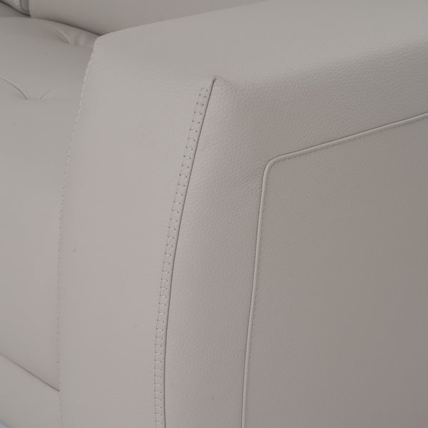 Lamod Italia Dalton Modern Italian Light Grey Leather Sectional & Recliners Model VGDTDALTON-GREY-SECT