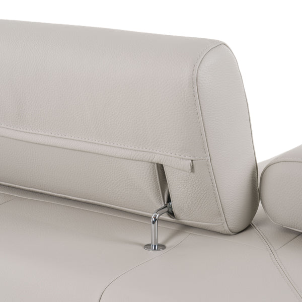 Lamod Italia Dalton Modern Italian Light Grey Leather Sectional & Recliners Model VGDTDALTON-GREY-SECT