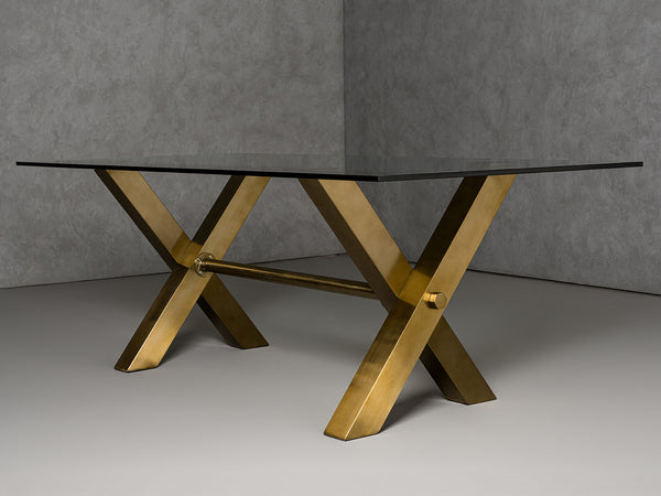 Modrest Dandy Modern Golden & 15Mm Glass Dining Table Model VGGMDT-1305-DT-15MM