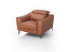 Divani Casa Danis Modern Cognac Leather Brown Chair Model VGBNS-1803-BRN-CH