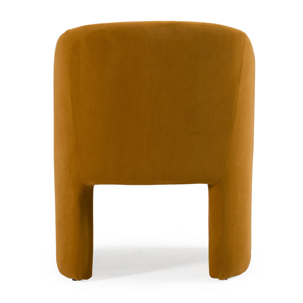 Danube Modern Burnt Orange Fabric Dining Chair