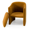 Danube Modern Burnt Orange Fabric Dining Chair