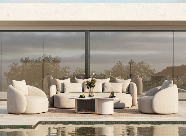 Renava Tabarca Outdoor Beige Fabric Chair Model VGVK-F017-1U-BGE