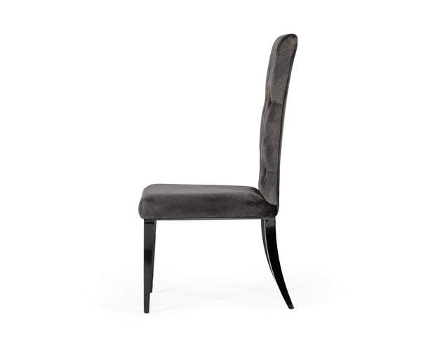 Darley Modern Grey Velvet Dining Chair Set of 2