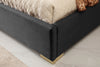 Modrest Daystar Modern Dark Brown Velvet & Gold Bed Model VGVCBD1905-19-BLK-BED