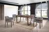 Modrest Jordan Modern Walnut & Grey Dining Set Model VGMAJORDAN-SET-2